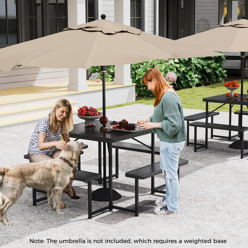 Giantex Picnic Table Bench Set for 4-8 People