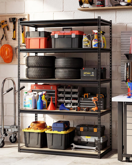 Giantex 5-Tier Metal Storage Shelves(1/2/3/4,48" W x 24" D x 72" H)