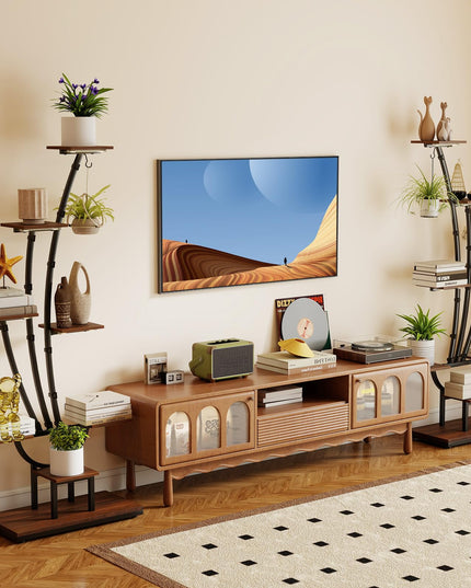 Giantex Plant Stand Indoor with Grow Lights 8-Tier 62" Tall Corner Metal Plant Shelf