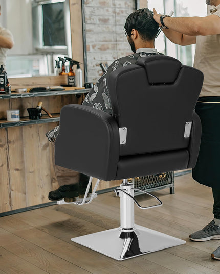 Giantex Barber Chair, Salon Chair with Adjustable Seat Height
