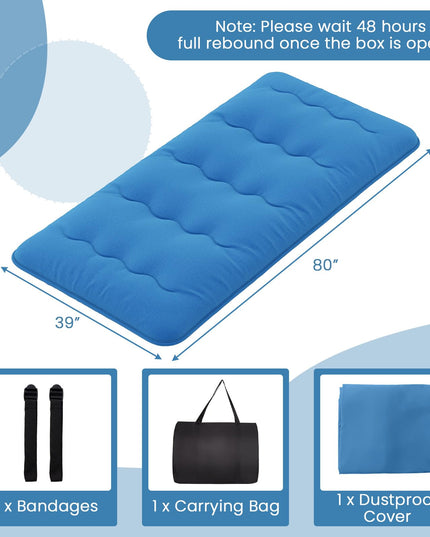Giantex Japanese Floor Mattress, 4 Inch Futon Mattress with Washable Cover & Storage Bag