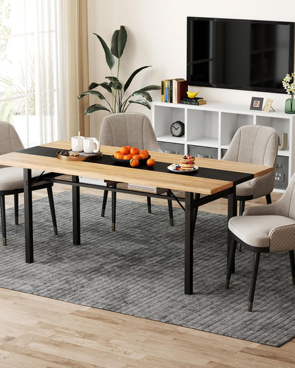 Giantex Table à manger 180 cm pour 6 à 8 personnes, grande table de cuisine