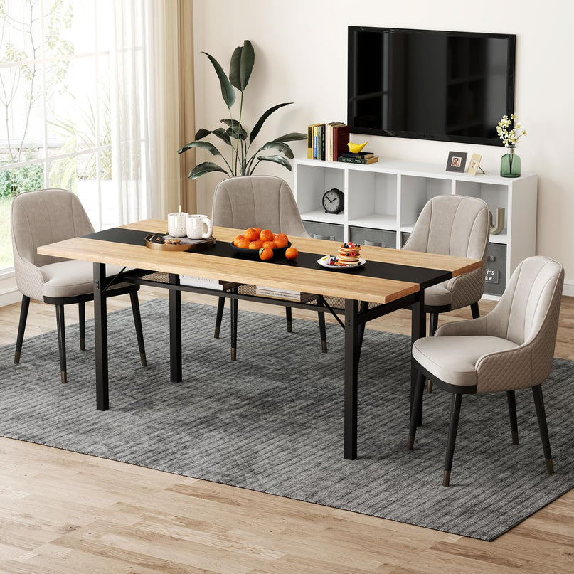 Giantex 71" Dining Table for 6-8 People, Large Kitchen Table