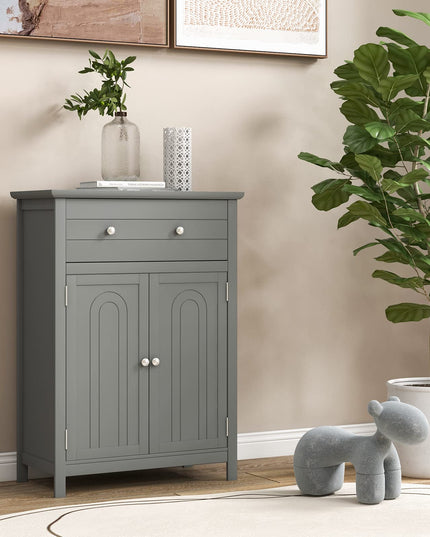 Giantex Bathroom Storage Cabinet with Drawer - Floor Cabinet with Doors, Adjustable Shelf