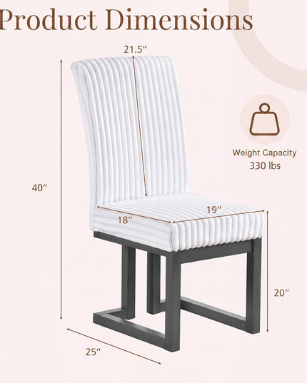 GIANTEX Upholstered Dining Chairs Set of 2/4 with High Back