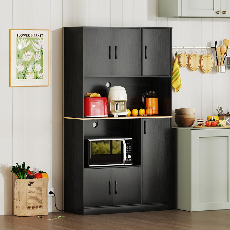 Giantex 71" Kitchen Pantry Cabinet with 4 Storage Cabinet