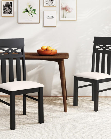 Giantex Chaises de salle à manger en bois, lot de 2 ou 4, pour cuisine et salon