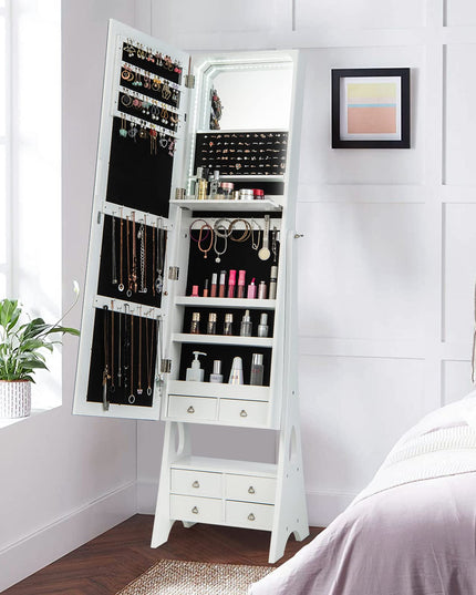 Jewelry Cabinet with LED Light Strip - Giantex