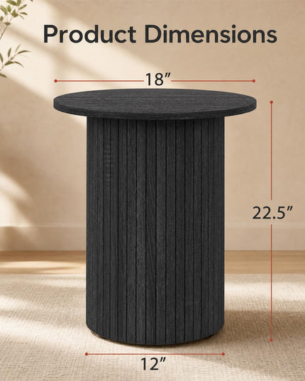 GIANTEX 22.5" Wooden Round Side Table (1/2)