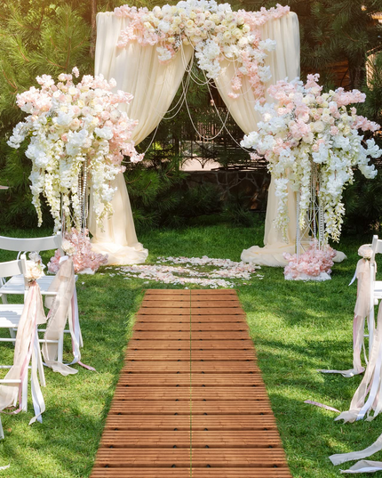 Giantex 8ft Wooden Garden Pathway