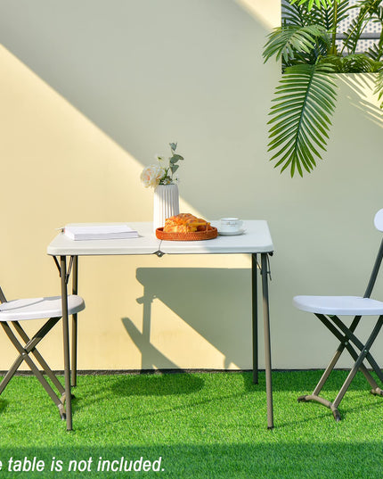Giantex 2-Pack Folding Chairs, Plastic Event Chairs, Lightweight Foldable Chairs with Solid X-Shape Frame