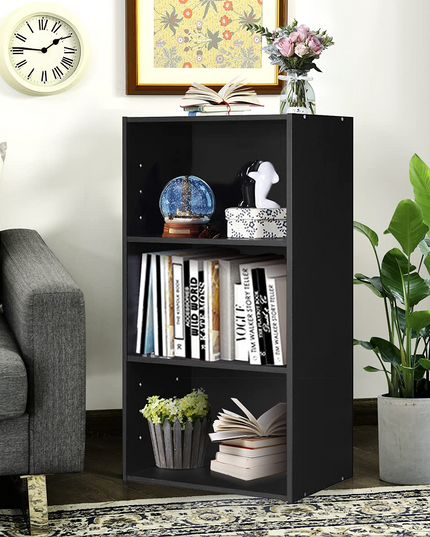 3 Shelf Bookcase Book Shelves Open Storage Cabinet