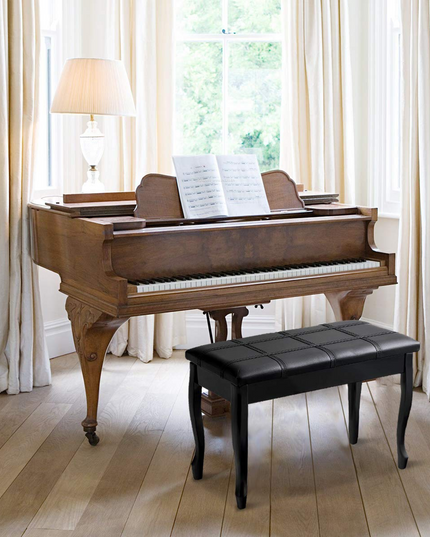 Giantex Piano Bench PU Leather W/Padded Cushion and Music Storage
