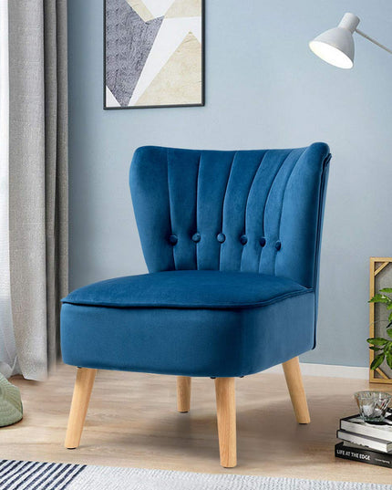 Giantex Small Upholstered Leisure Sofa Chair w/Wood Legs