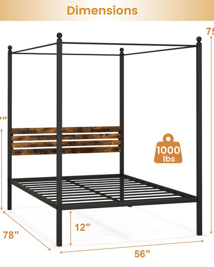 Giantex Metal Canopy Bed Frame