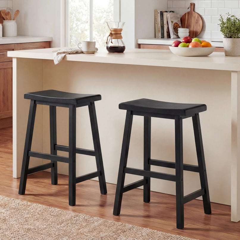 Tabourets de bar Giantex 24 pouces de hauteur avec repose-pieds (2/4)