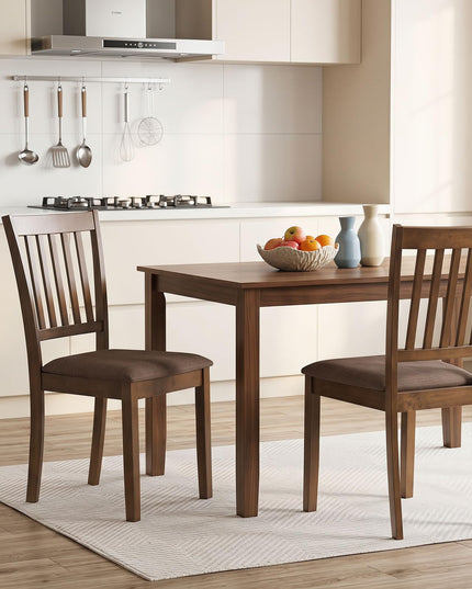 Giantex Wood Slat-Back Design Kitchen Chairs (2/4)