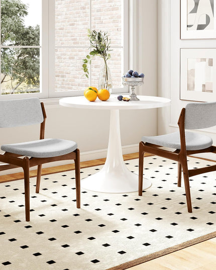 Giantex Modern Padded Dining Chairs Set of 2/4 Upholstered Kitchen Chairs