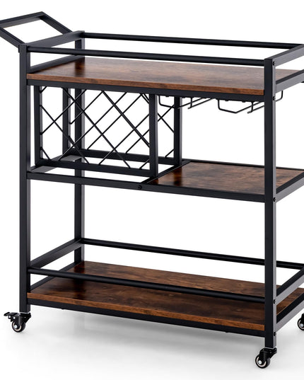 Giantex Bar Cart, 3 Tier Serving Cart for Home
