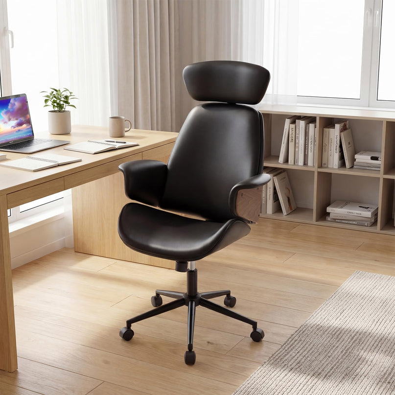 Giantex Ergonomic Office Chair with Headrest for Home Office & Study