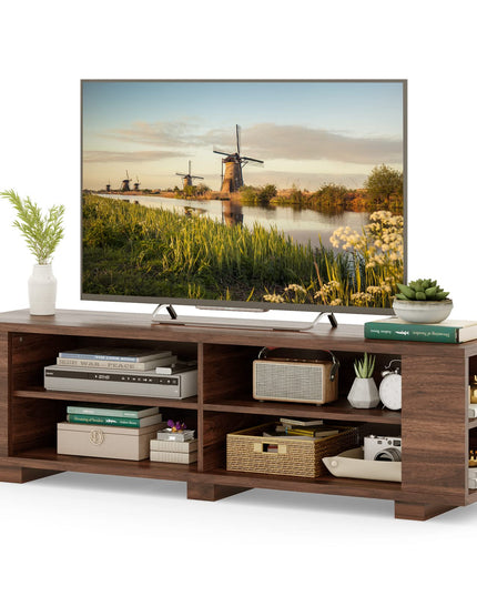 Giantex TV Stand Entertainment Center - Farmhouse Television Table up to 65 Inches TVs, 7 Colors