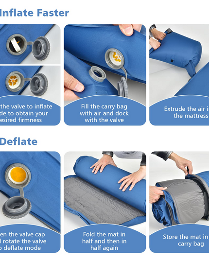 Lightweight Compact Air Mattress w/Carry Bag