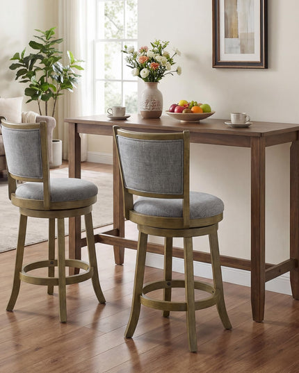 Giantex 25" Counter Height Bar Stools Set of 2/4 Swivel Barstools