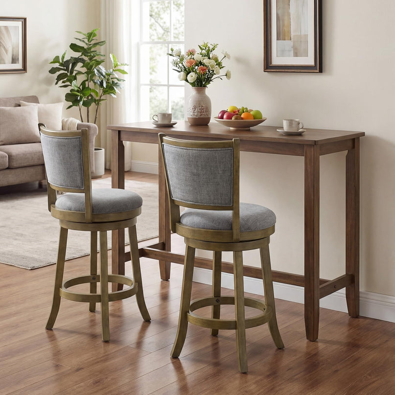 Giantex 25" Counter Height Bar Stools Set of 2/4 Swivel Barstools