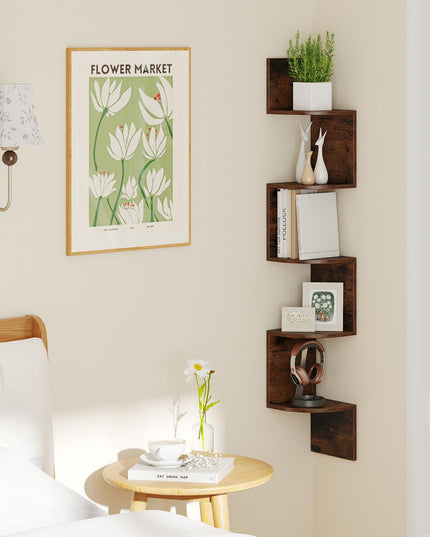 Giantex Corner Shelf Wall Mounted for Living Room