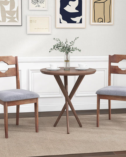 Giantex Wooden Dining Chairs Set of 2/4, Rubber Wood Dinner Chair w/Hollowed Backrest & Padded Seat