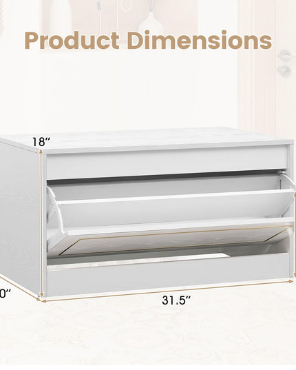 GIANTEX 31.5" W Hidden Narrow Shoe Cabinet for Hallway
