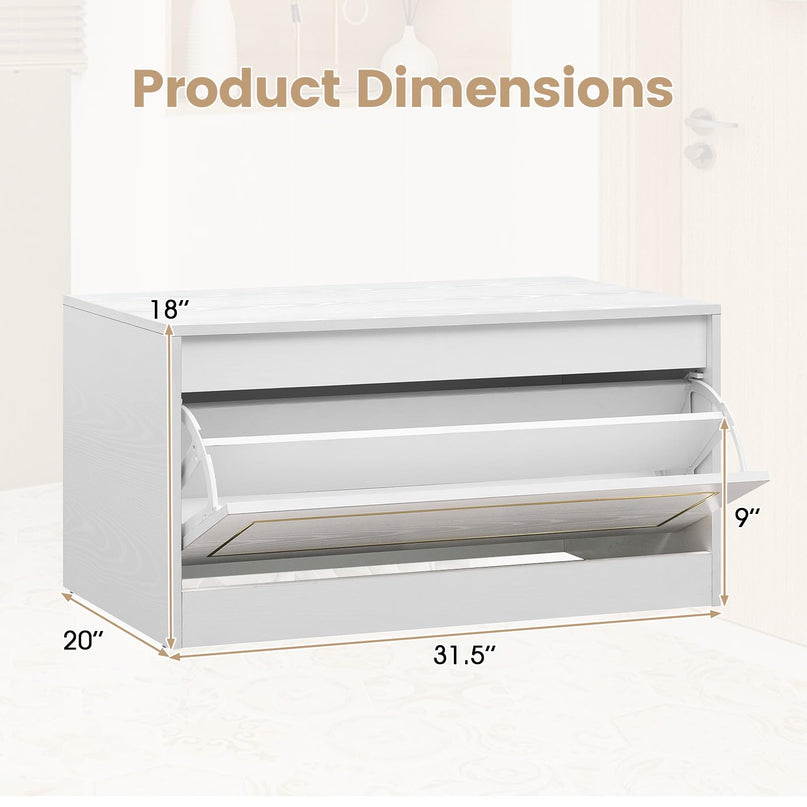 GIANTEX 31.5" W Hidden Narrow Shoe Cabinet for Hallway