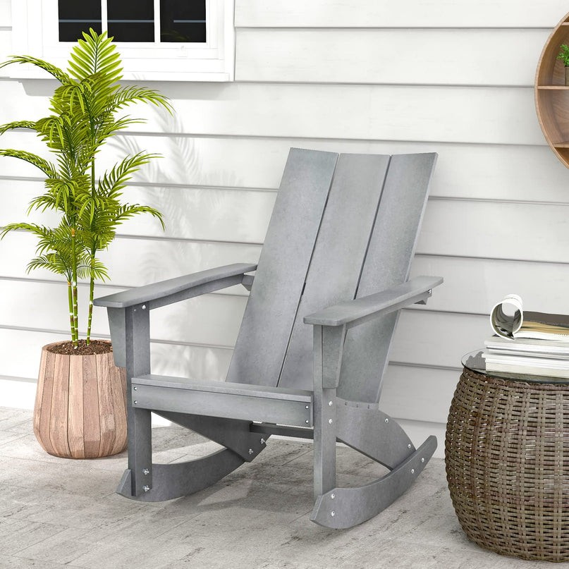 Giantex Outdoor Rocking Chairs for Porch - Waterproof HDPE Adirondack Rocker, 330lbs Weight Capacity