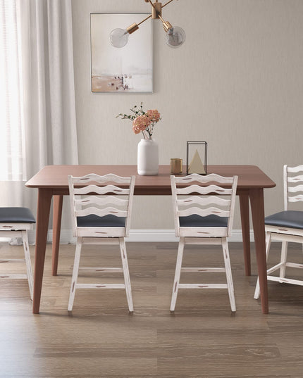 Giantex Wooden Upholstered Barstools for Kitchen Island