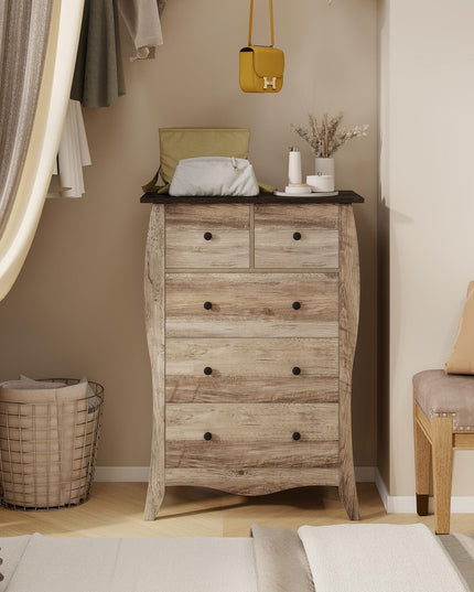 Giantex Storage Cabinet with Foldable & Detachable Fabric Drawers, Anti-Tipping Kit, 26.5” x 15” x 38” Farmhouse Floor Cabinet
