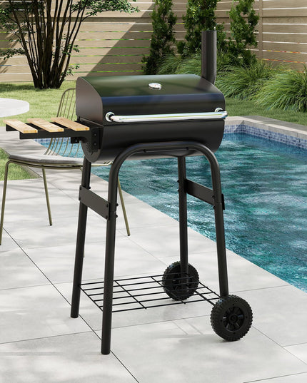 Giantex Portable Charcoal Grill with Foldable Side Table