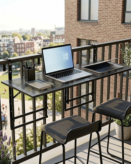 Giantex 48" Balcony Railing Table for Patio & Deck