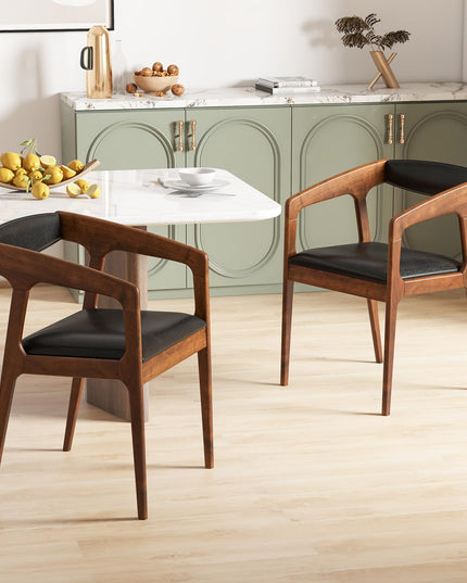 Giantex Modern Accent Chair - PU Leather Upholstered Armchairs w/Cozy Backrest & Padded Seat Cushion