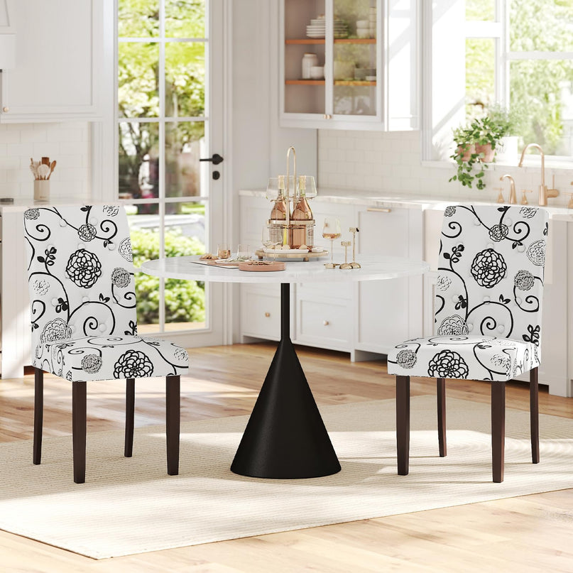 Giantex Tufted Dining Chairs Set of 2/4 Upholstered Kitchen Chairs