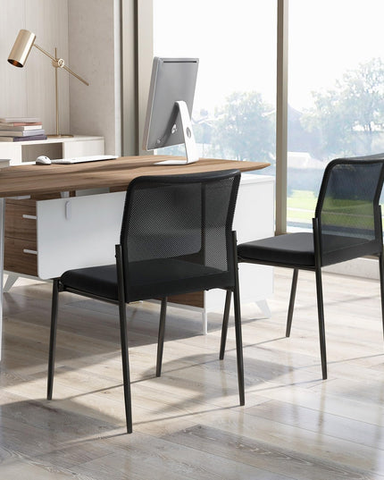 Giantex Waiting Room Chairs - Stackable Guest Chairs w/Ergonomic Backrest