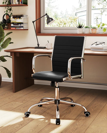 Ribbed Office Chair, Ergonomic High Back Executive Conference Chair