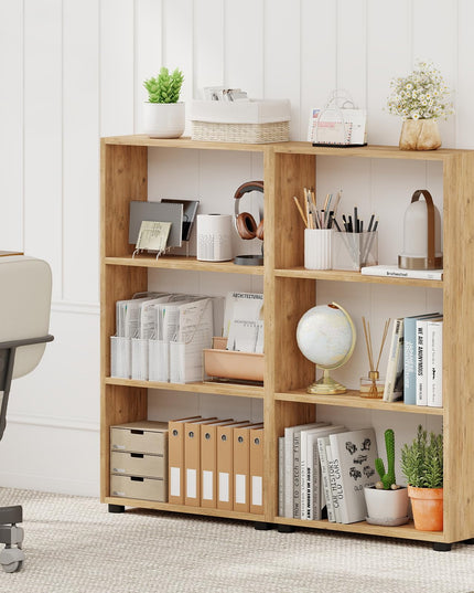 Giantex Bibliothèque à 3 niveaux avec kit anti-basculement pour salon
