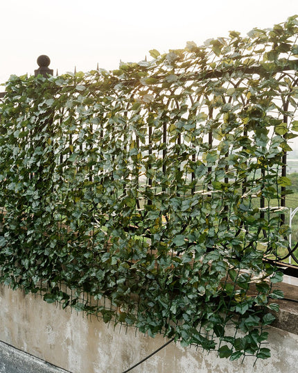 Artificial Hedges Faux Ivy Leaves Fence Decorative Trellis Privacy Fence Screen Mesh (59"x95")