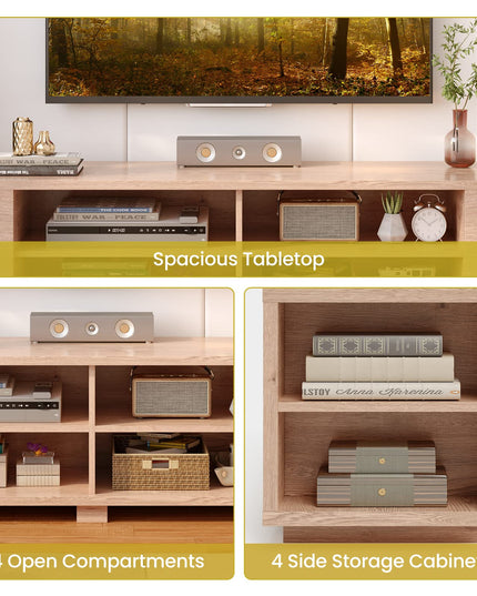 Giantex TV Stand Entertainment Center - Farmhouse Television Table up to 65 Inches TVs, 7 Colors