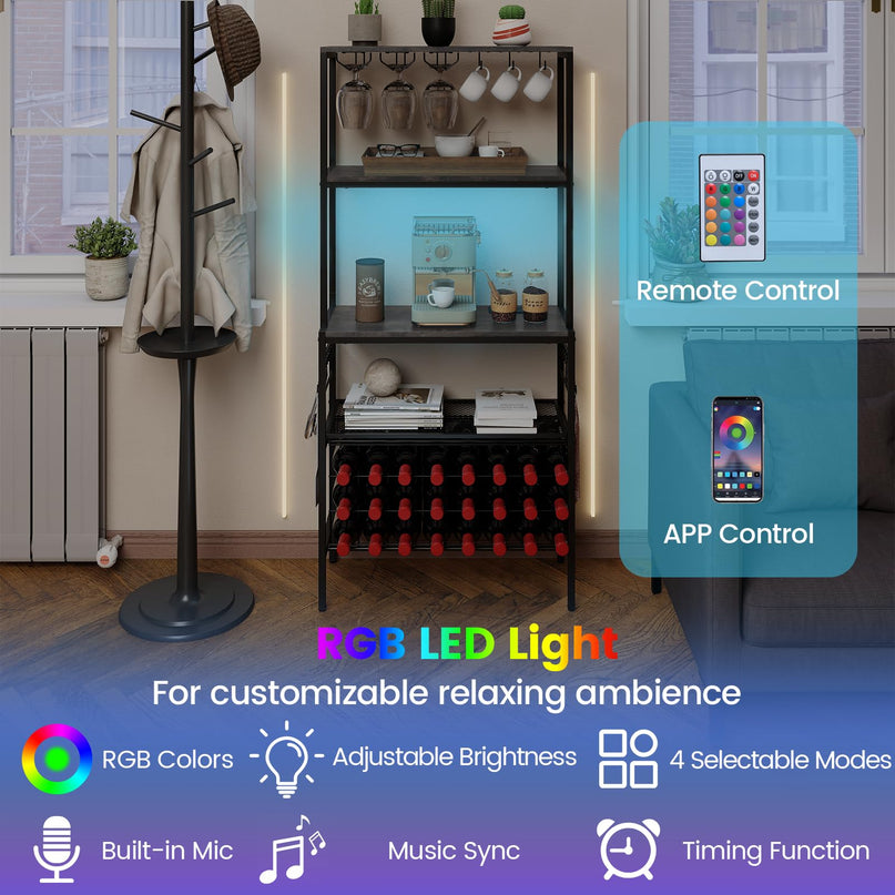 Giantex Wine Rack Freestanding Floor Wine Bar Cabinet