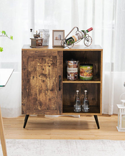 Giantex Mid-Century Storage Cabinet, Buffet Sideboard with Single Door & Adjustable Shelves