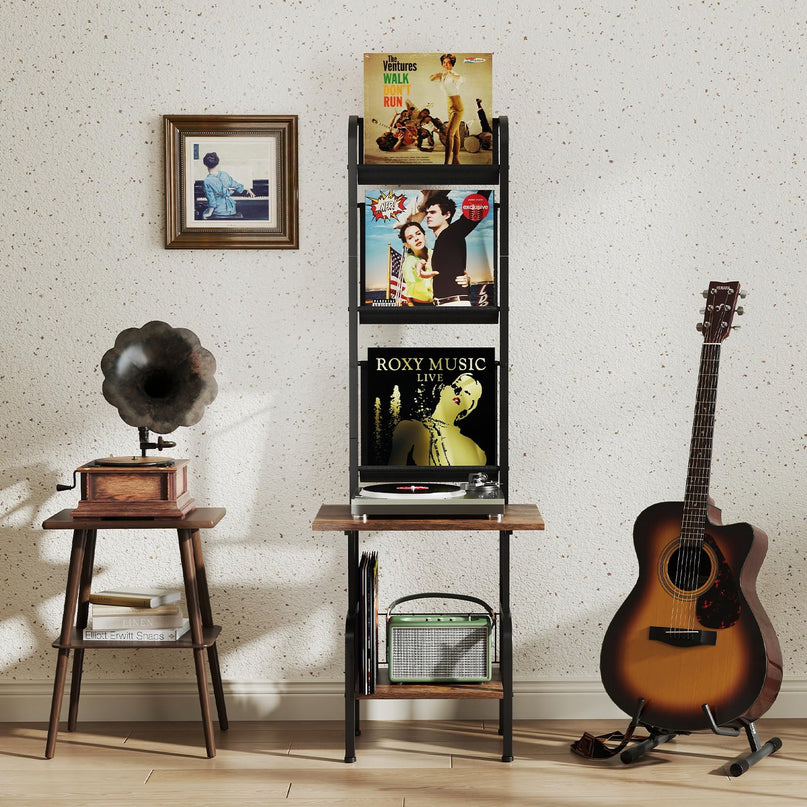 Giantex Record Player Stand with Vinyl Storage