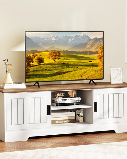 Giantex Farmhouse TV Stand for TVs up to 65" for Living Room