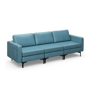 Blue / 3 Seat Sofa Couch