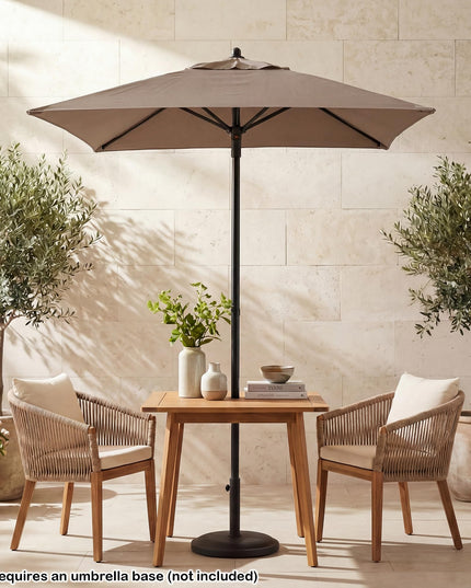 Giantex 5ft Square Patio Umbrella with Push Bottom Tilt
